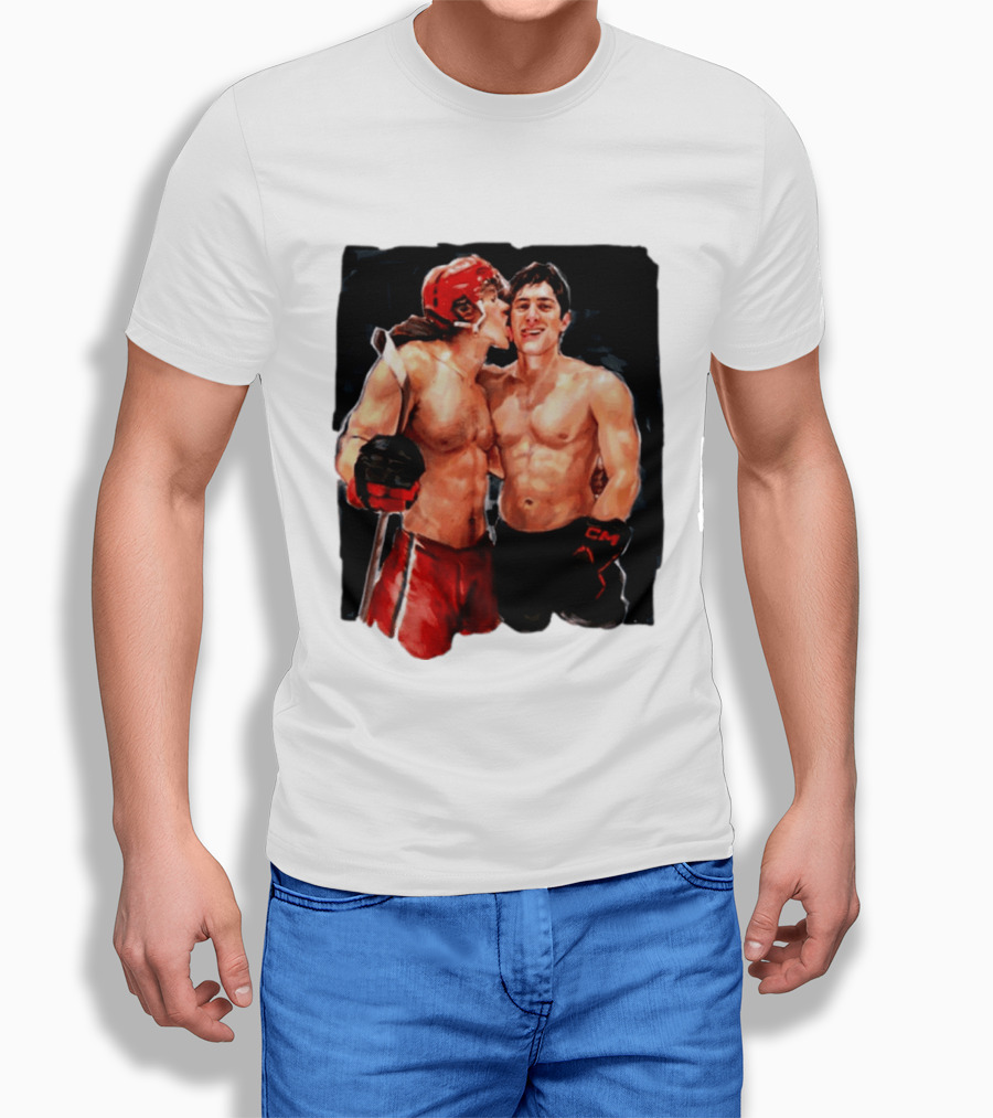 Shane Hollander Ilya Rosanov Gay Hockey Romance Painting T-Shirt