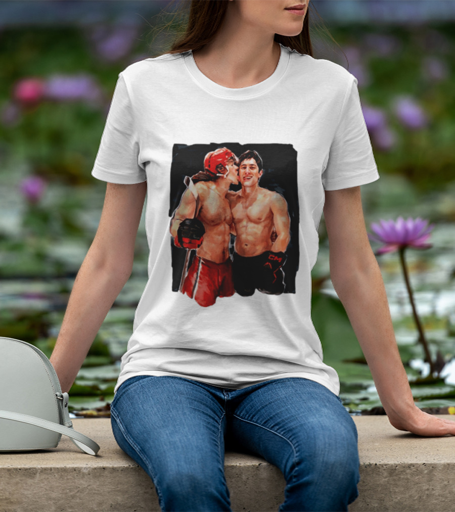 Shane Hollander Ilya Rosanov Gay Hockey Romance Painting T-Shirt