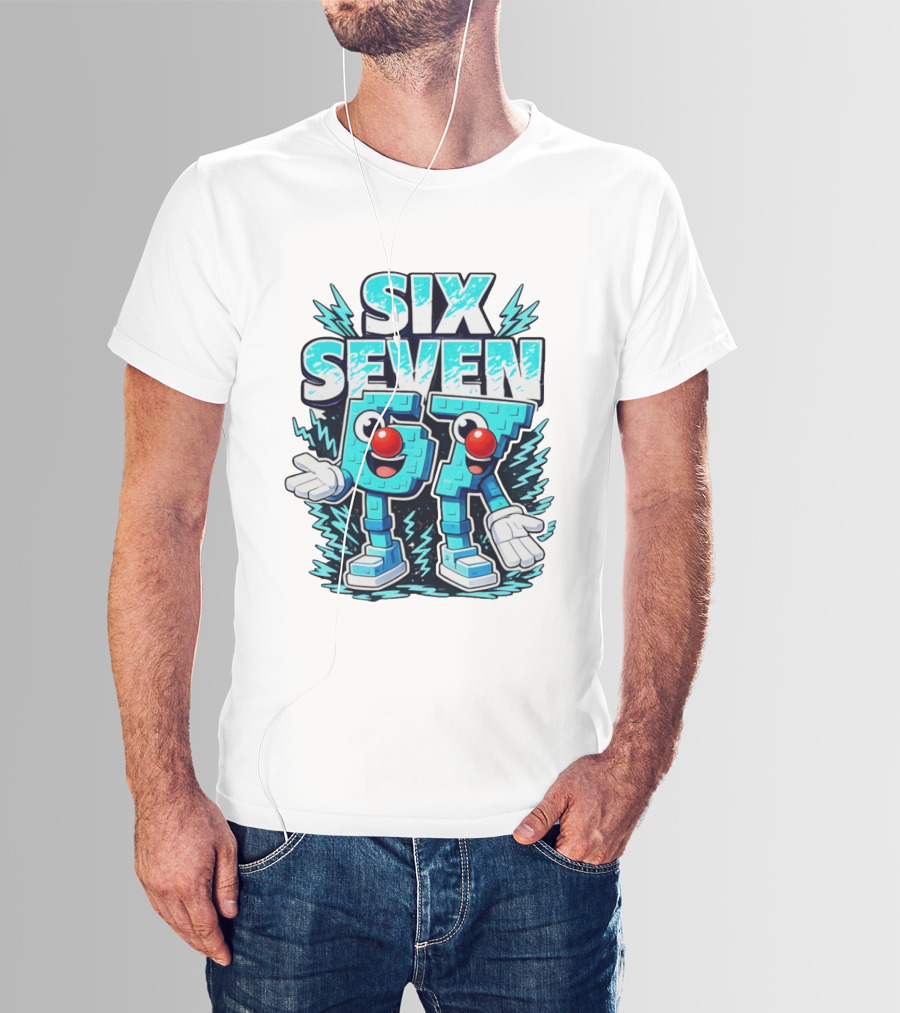 Six Seven 67 Red Nose Characters With Excited Expressions T-Shirt