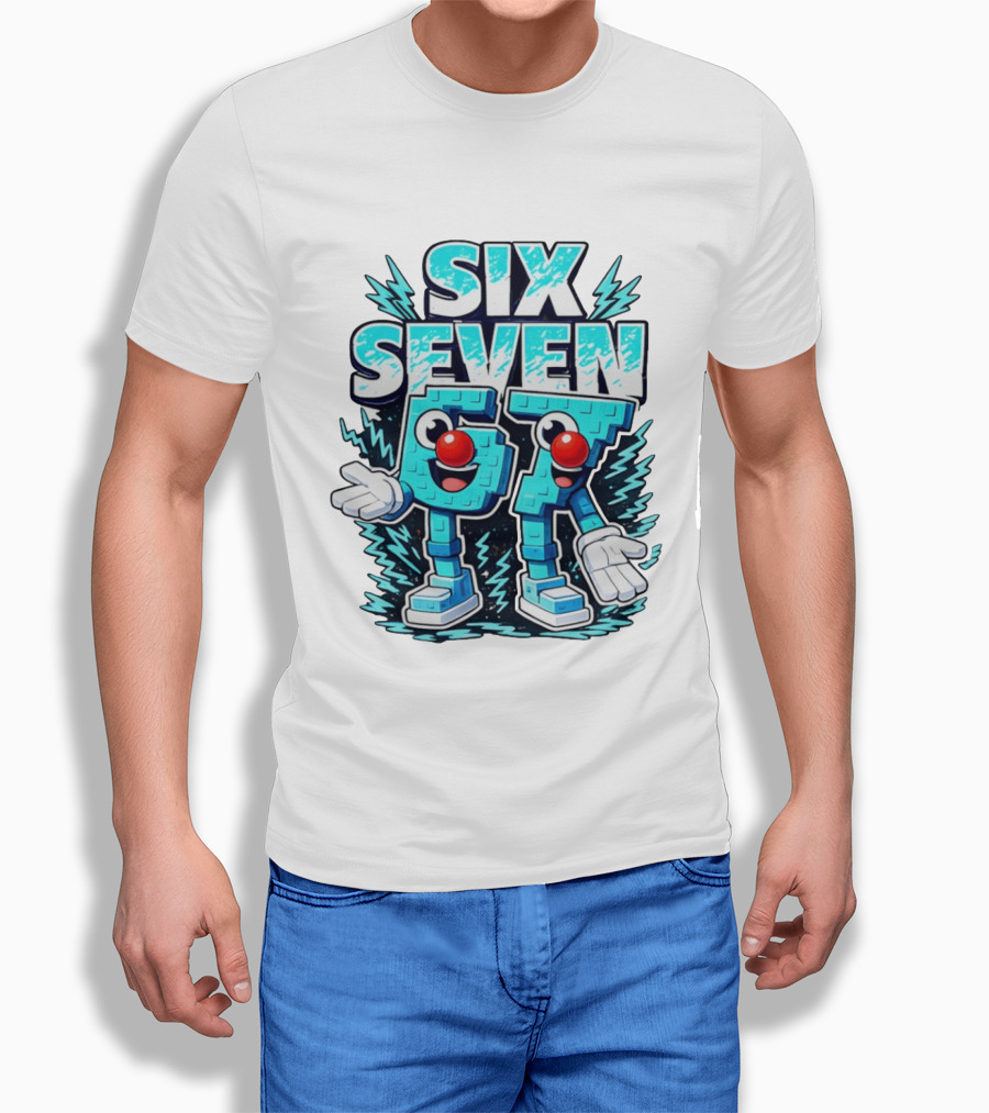 Six Seven 67 Red Nose Characters With Excited Expressions T-Shirt