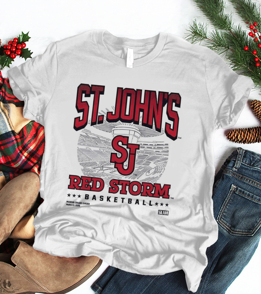 St. John's Red Storm SJ Basketball 2026 Arena T-Shirt