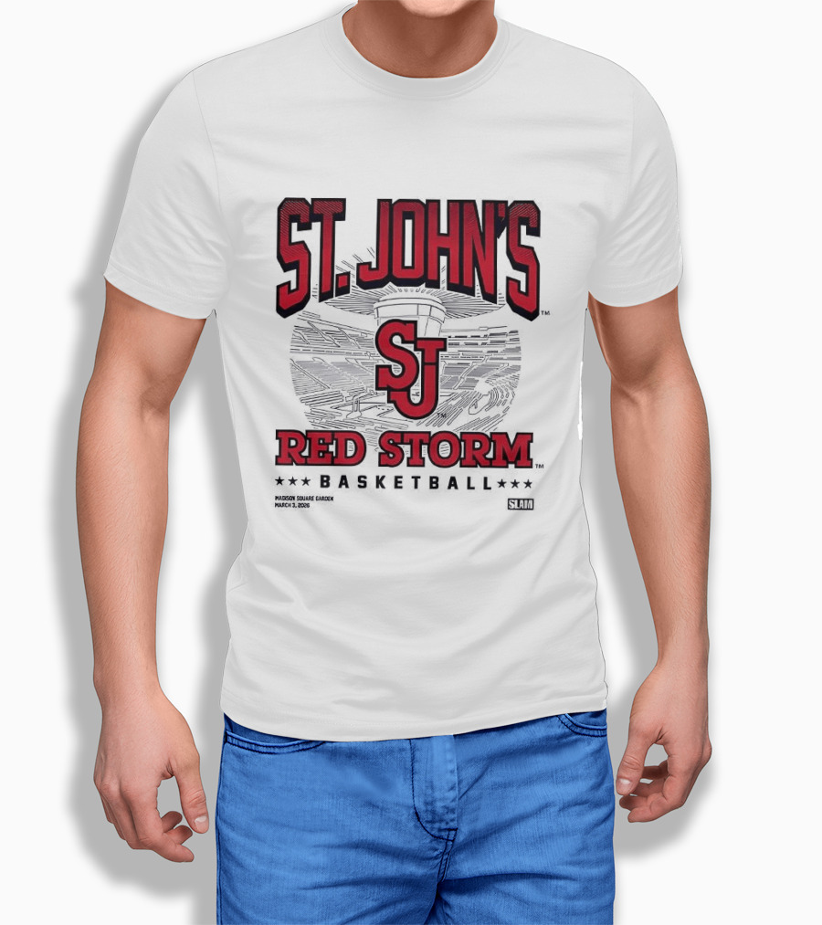 St. John's Red Storm SJ Basketball 2026 Arena T-Shirt