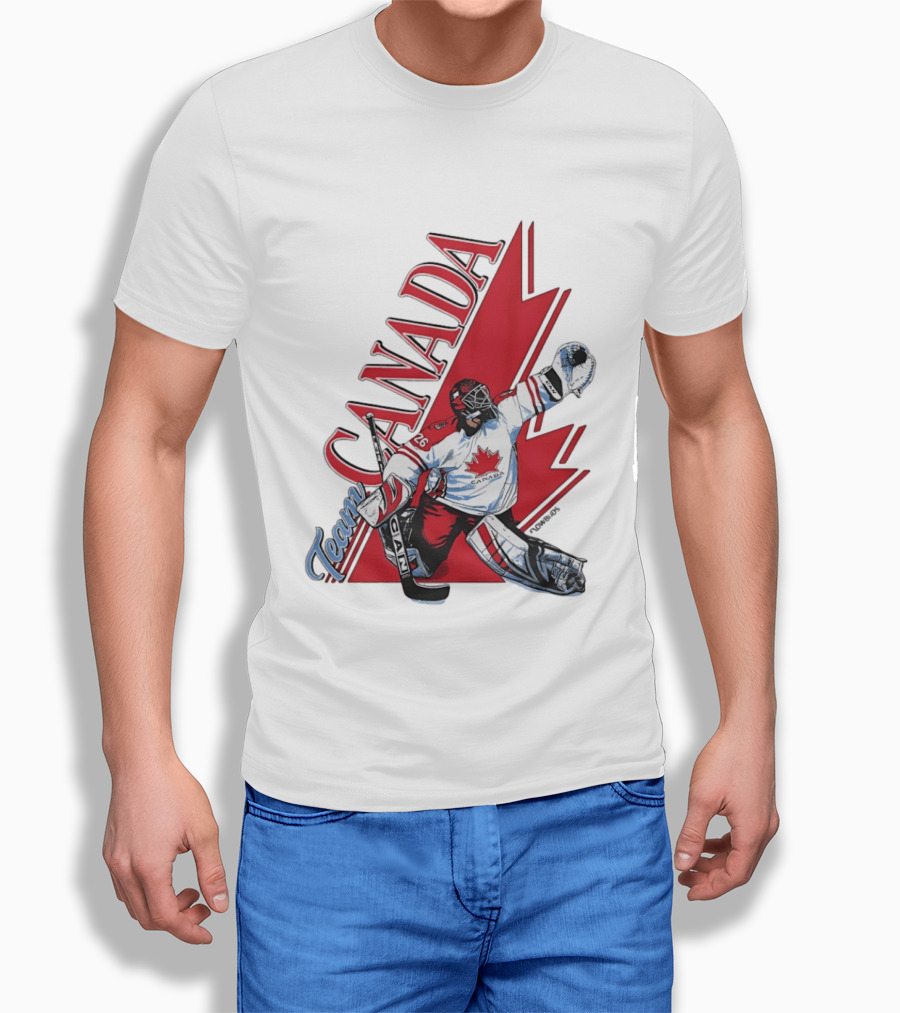 Team Canada Hockey Goalie Maple Leaf T-Shirt
