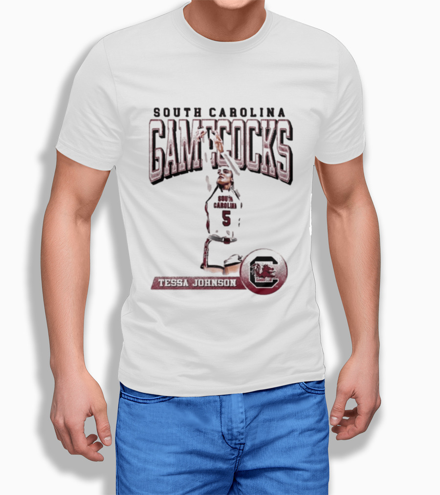 South Carolina Gamecocks Tessa Johnson WNBA Player Basketball Team T-Shirt