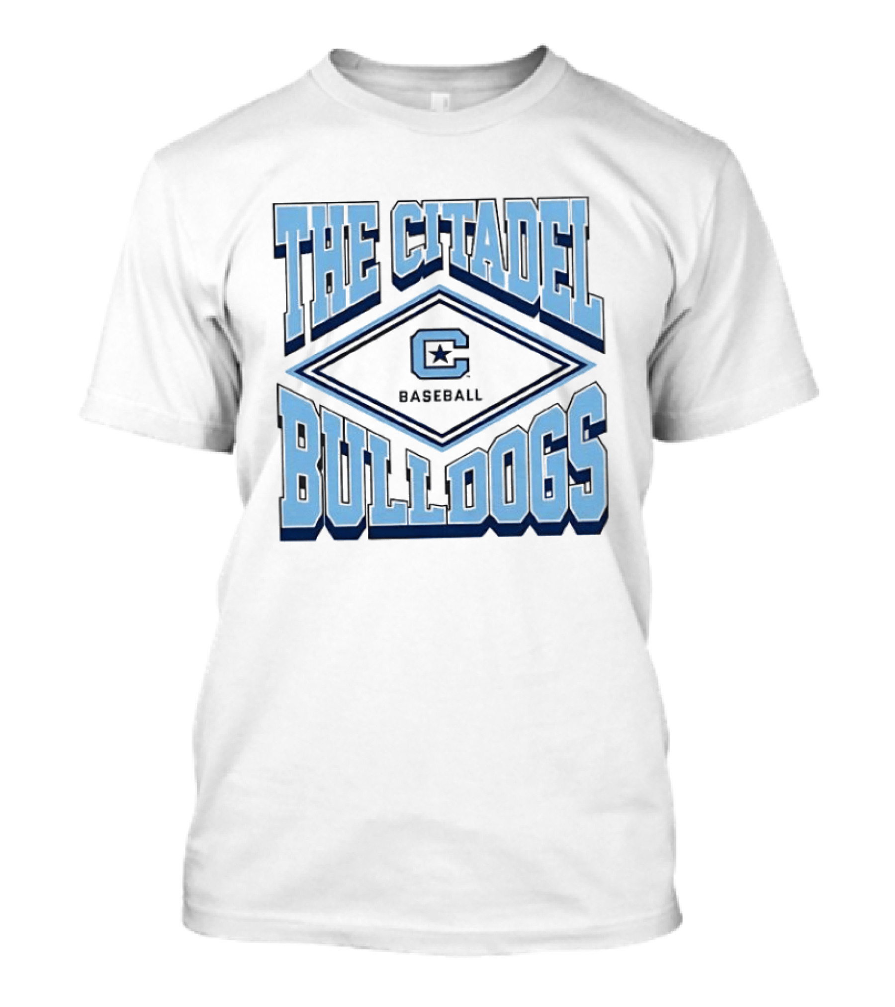 The Citadel Bulldogs Baseball C Logo Star T-Shirt