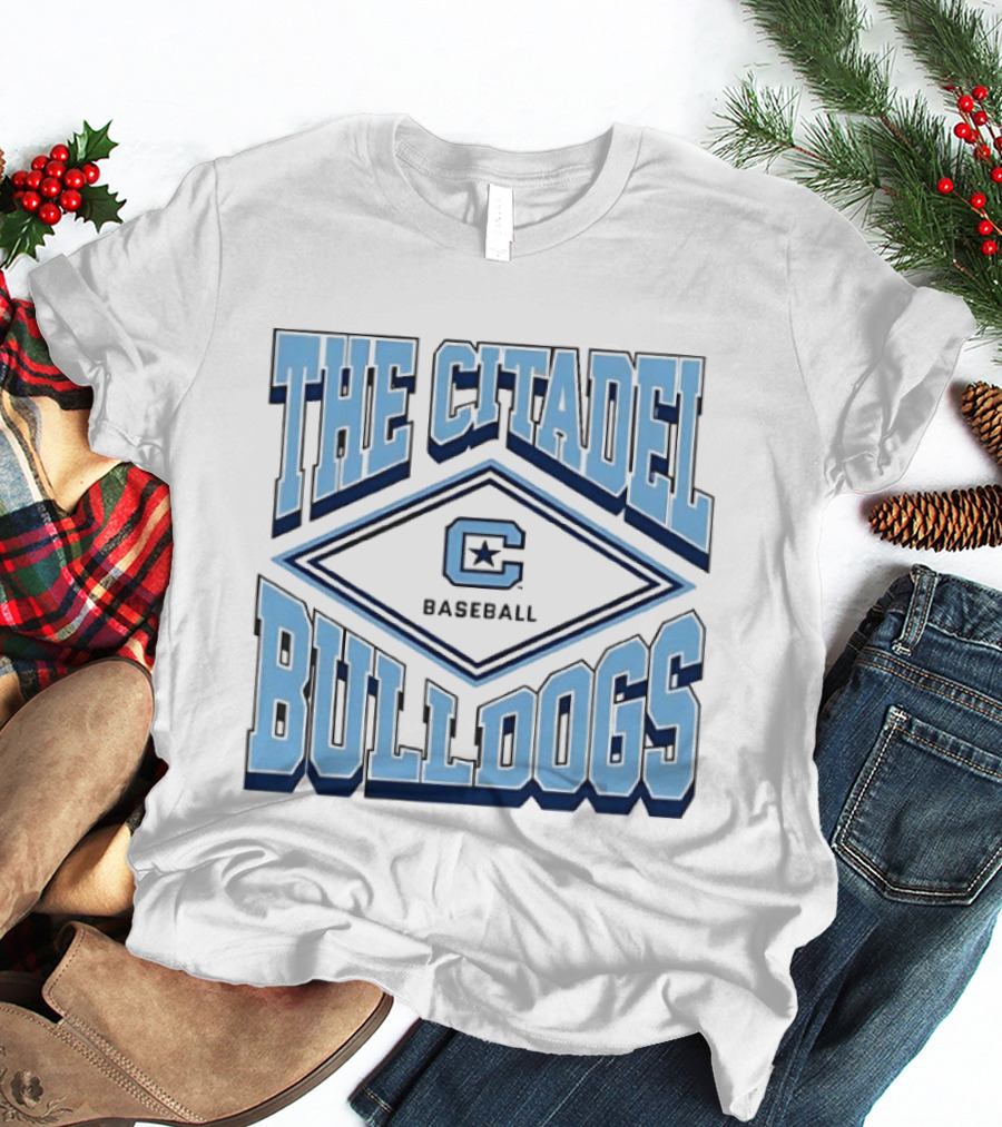 The Citadel Bulldogs Baseball C Logo Star T-Shirt