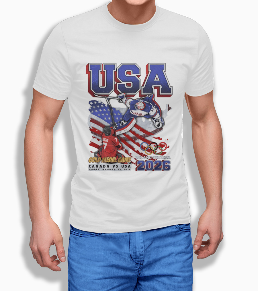 USA Hockey Gold Medal Game Canada Vs USA Milano Cortina 2026 T-Shirt