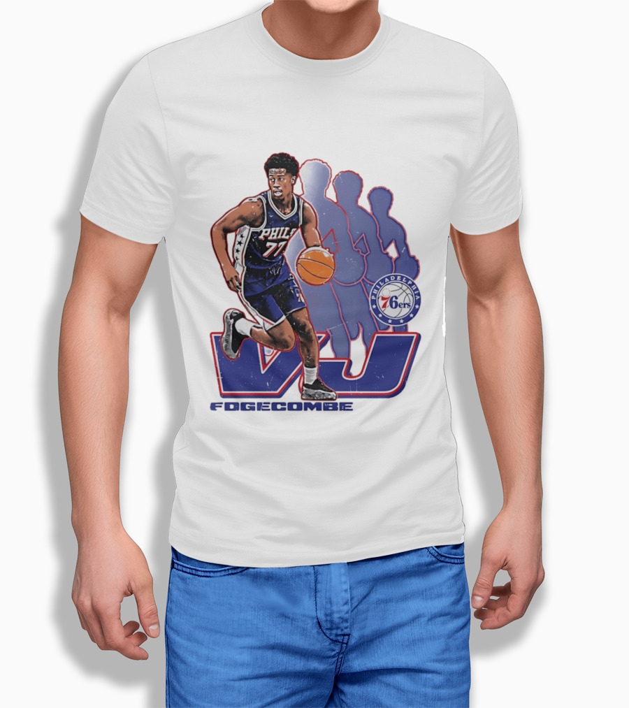 Philadelphia 76ers VJ Edgecombe Basketball Action T-Shirt