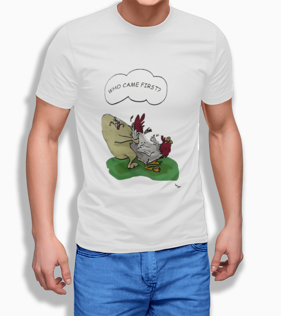 Who Came First Pete Townshend Chicken Humor T-Shirt