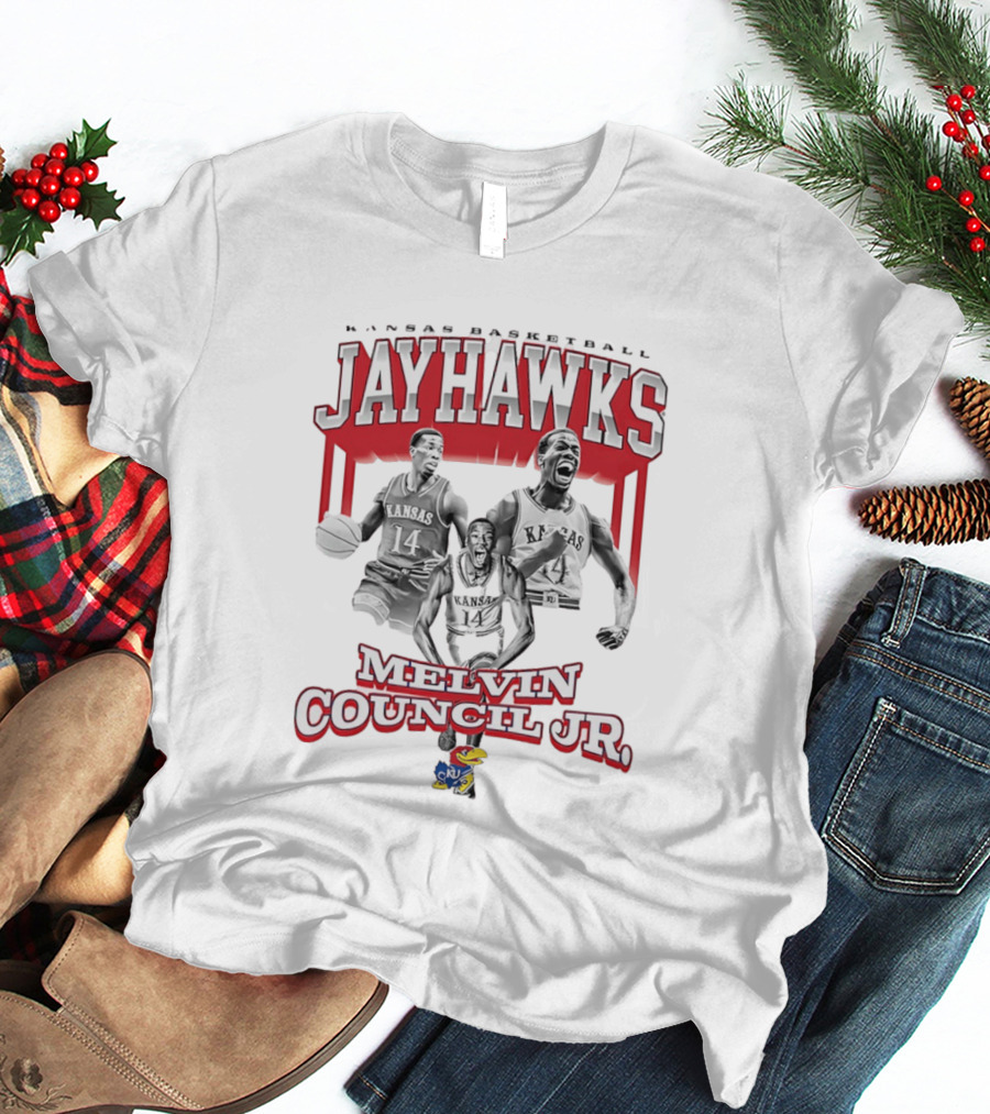 Kansas Jayhawks Basketball Melvin Council Jr 90s T-Shirt