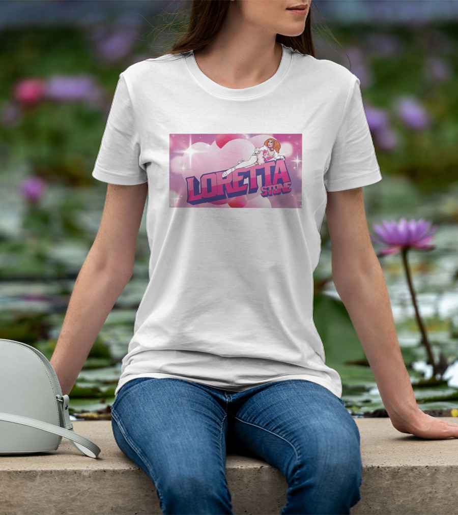 Loretta Stone Miss Cornfed Comedy Fantasy Style Sparkling Heart T-Shirt