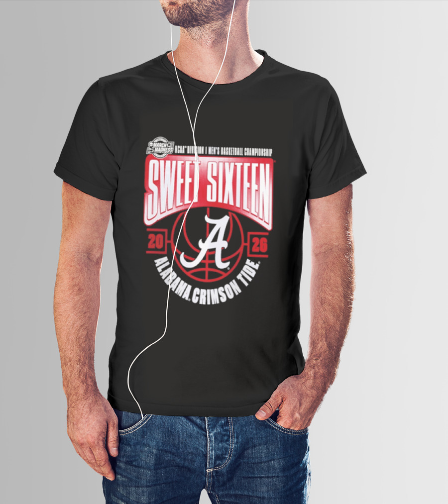 2026 Alabama Crimson Tide NCAA Men's Basketball Sweet Sixteen March Madness T-Shirt