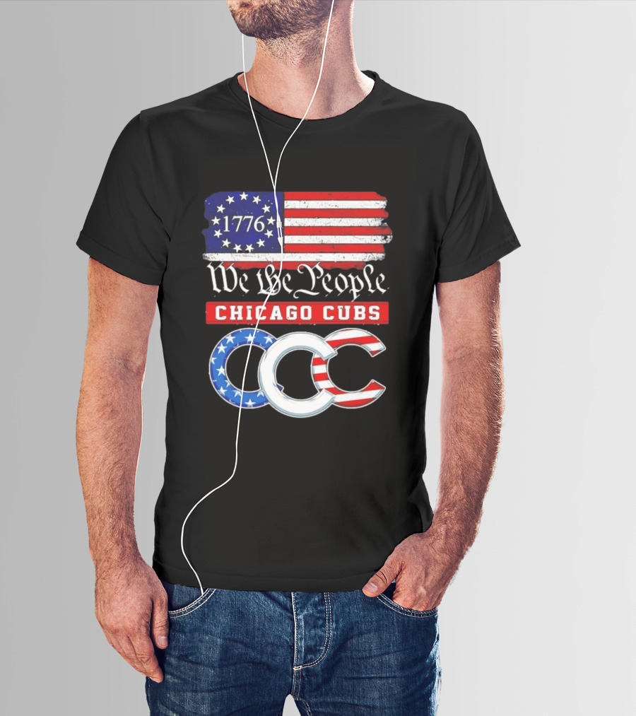 Chicago Cubs We The People 1776 Flag CCC Stars And Stripes 250th Anniversary T-Shirt
