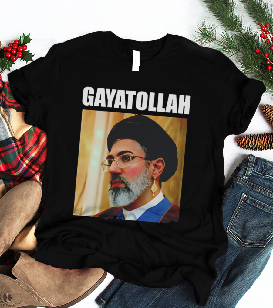 GAYATOLLAH Meme Featuring Mojtaba Khamenei Parody With Jewelry And Makeup T-Shirt