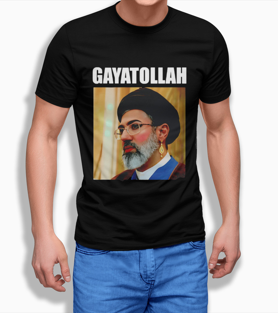 GAYATOLLAH Meme Featuring Mojtaba Khamenei Parody With Jewelry And Makeup T-Shirt