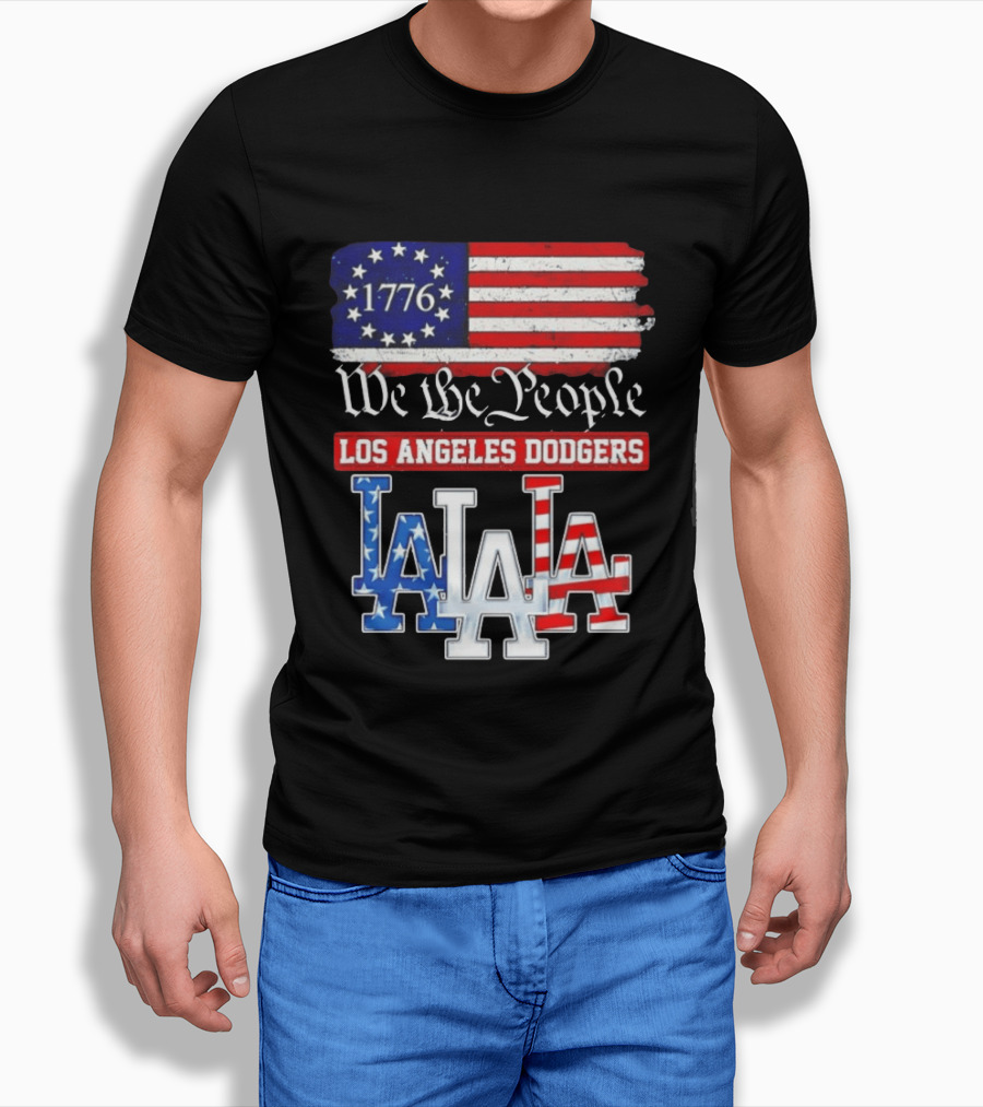 Los Angeles Dodgers 1776 Flag We The People LA Stars And Stripes 250th Anniversary T-Shirt