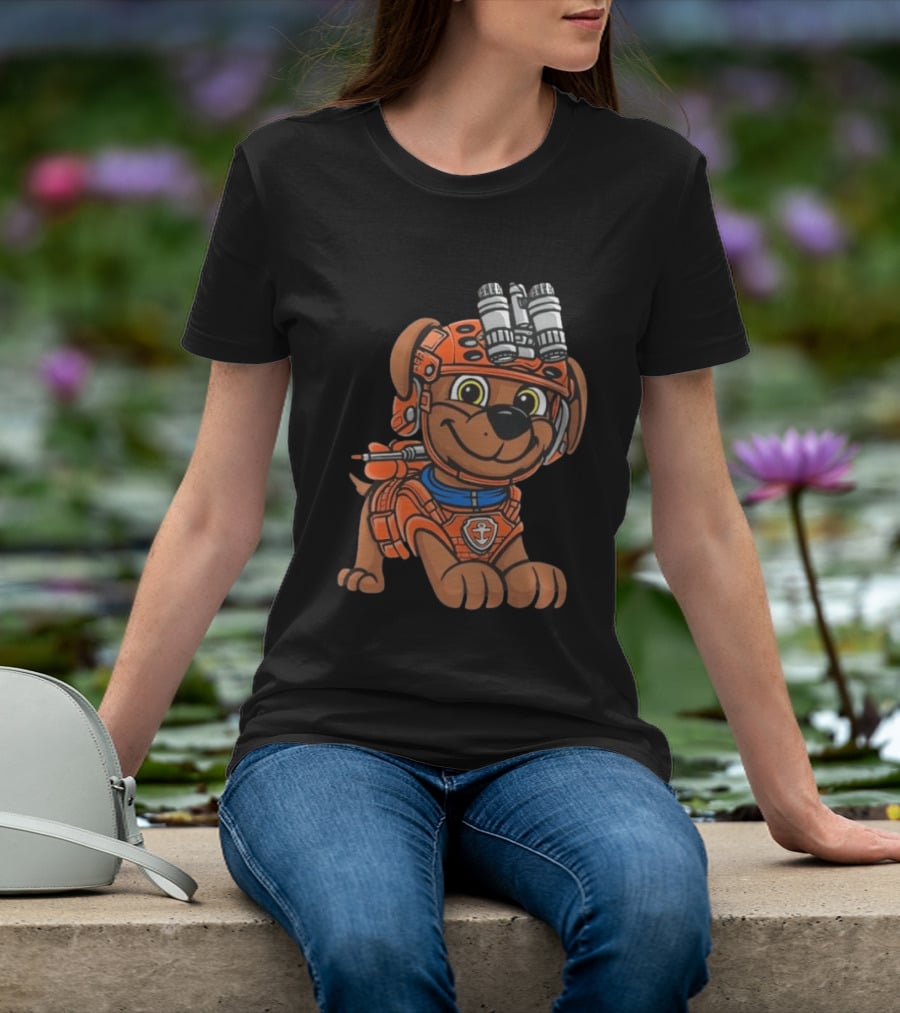 Zuma PAW Patrol Water Rescue Pup With Anchor Emblem And Goggles T-Shirt