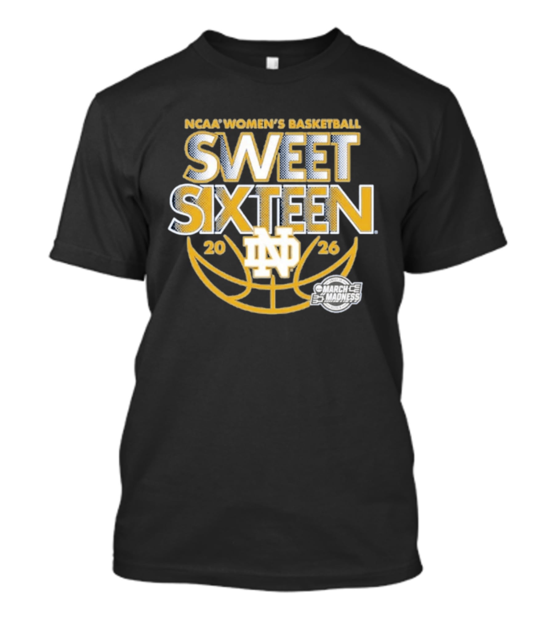 NCAA Women's Basketball Notre Dame 2026 March Madness Sweet Sixteen T-Shirt