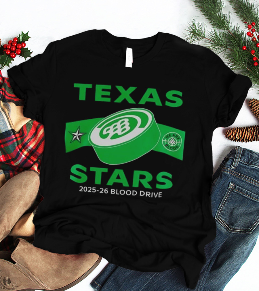 Texas Stars 2025 2026 Blood Drive Hockey Band T-Shirt