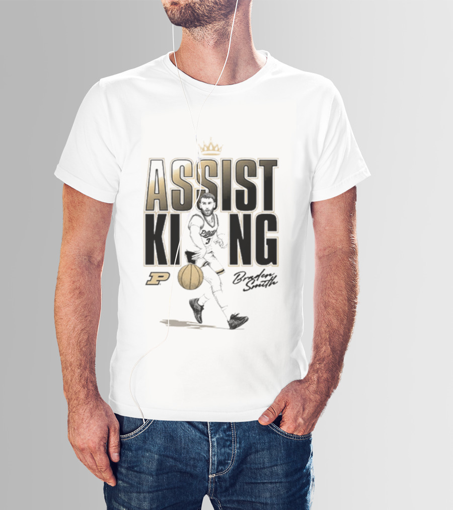 Braden Smith Assist King Purdue Basketball Caricature T-Shirt