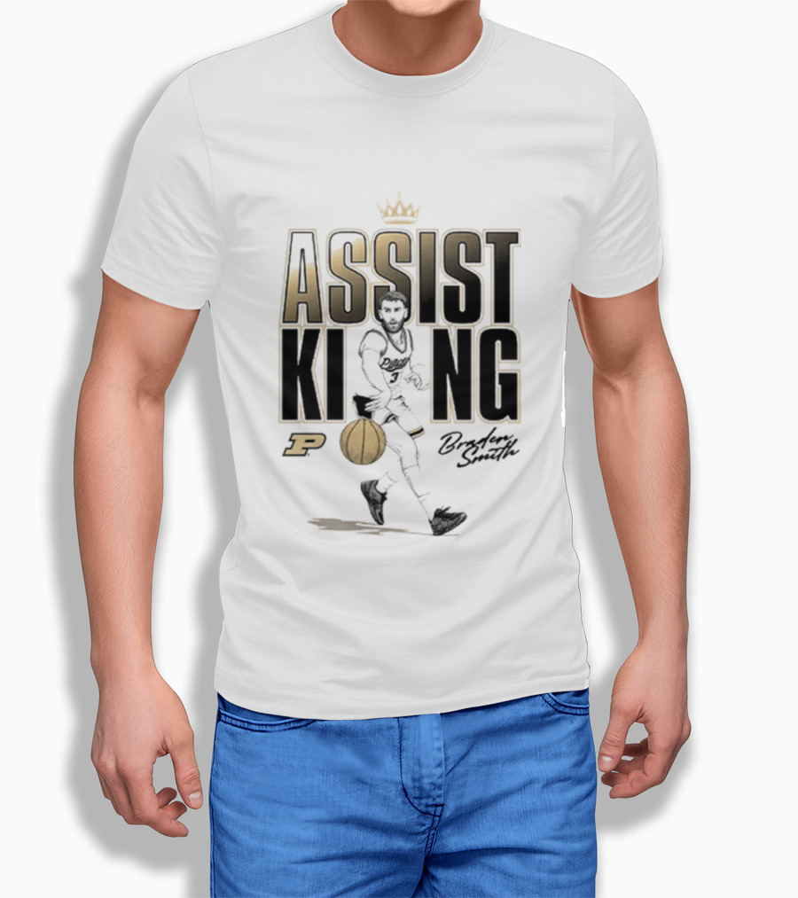 Braden Smith Assist King Purdue Basketball Caricature T-Shirt