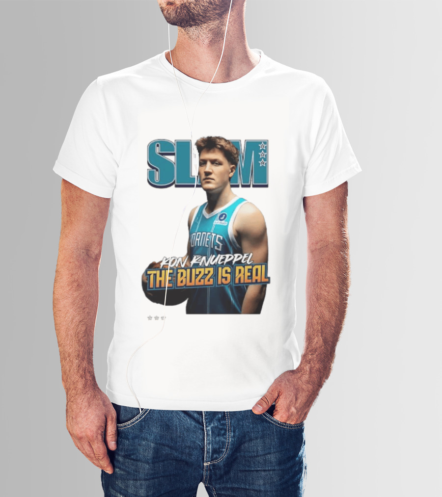 SLAM Kon Knueppel The Buzz Is Real Hornets Basketball T-Shirt