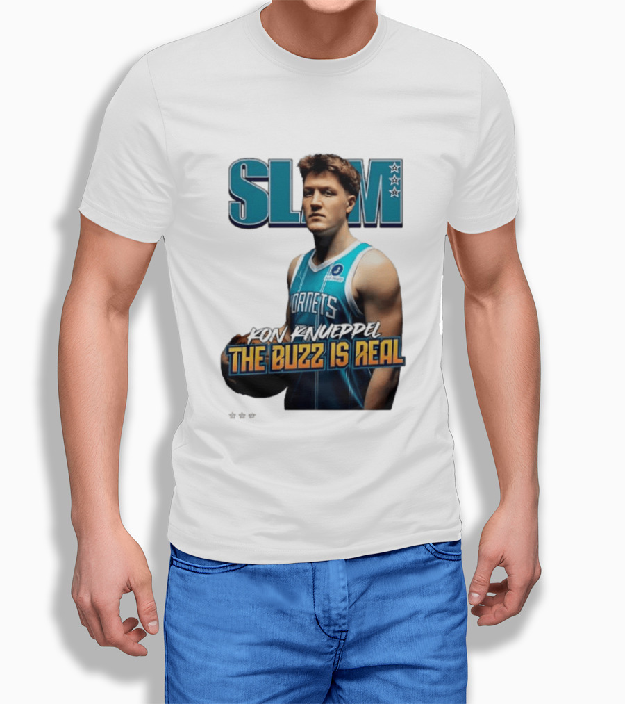 SLAM Kon Knueppel The Buzz Is Real Hornets Basketball T-Shirt