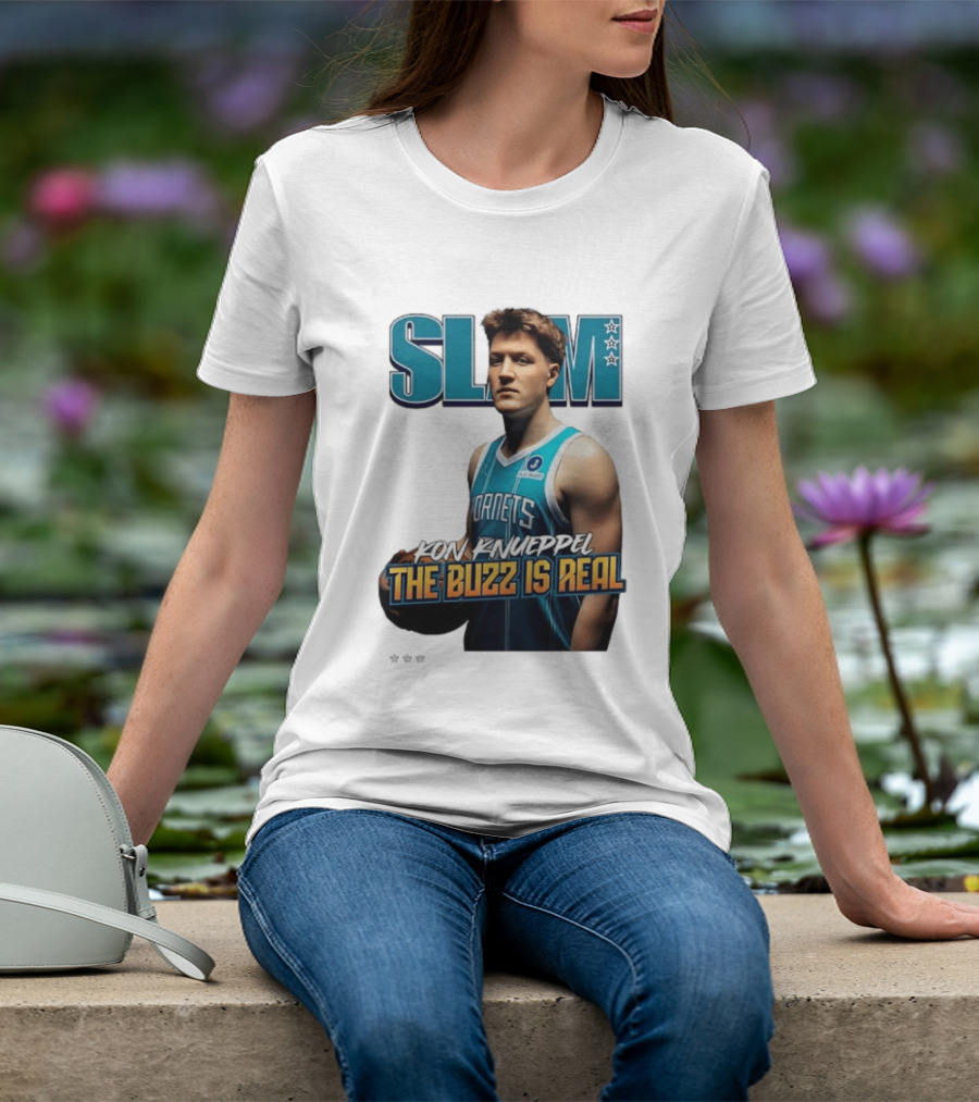 SLAM Kon Knueppel The Buzz Is Real Hornets Basketball T-Shirt