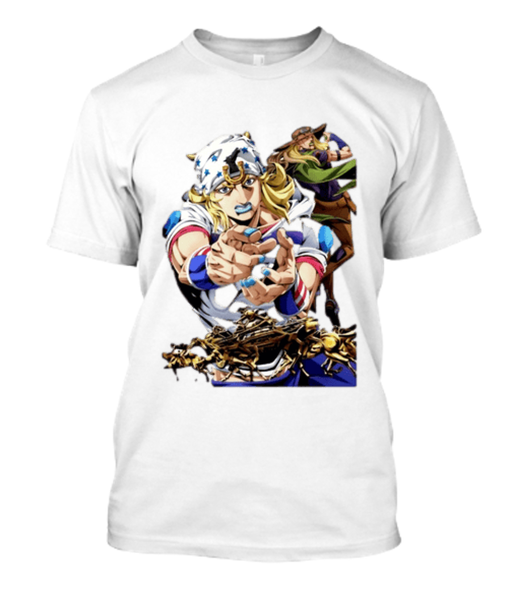 Steel Ball Run JoJo's Bizarre Adventure Gyro Zeppeli And Johnny Joestar Anime Characters T-Shirt