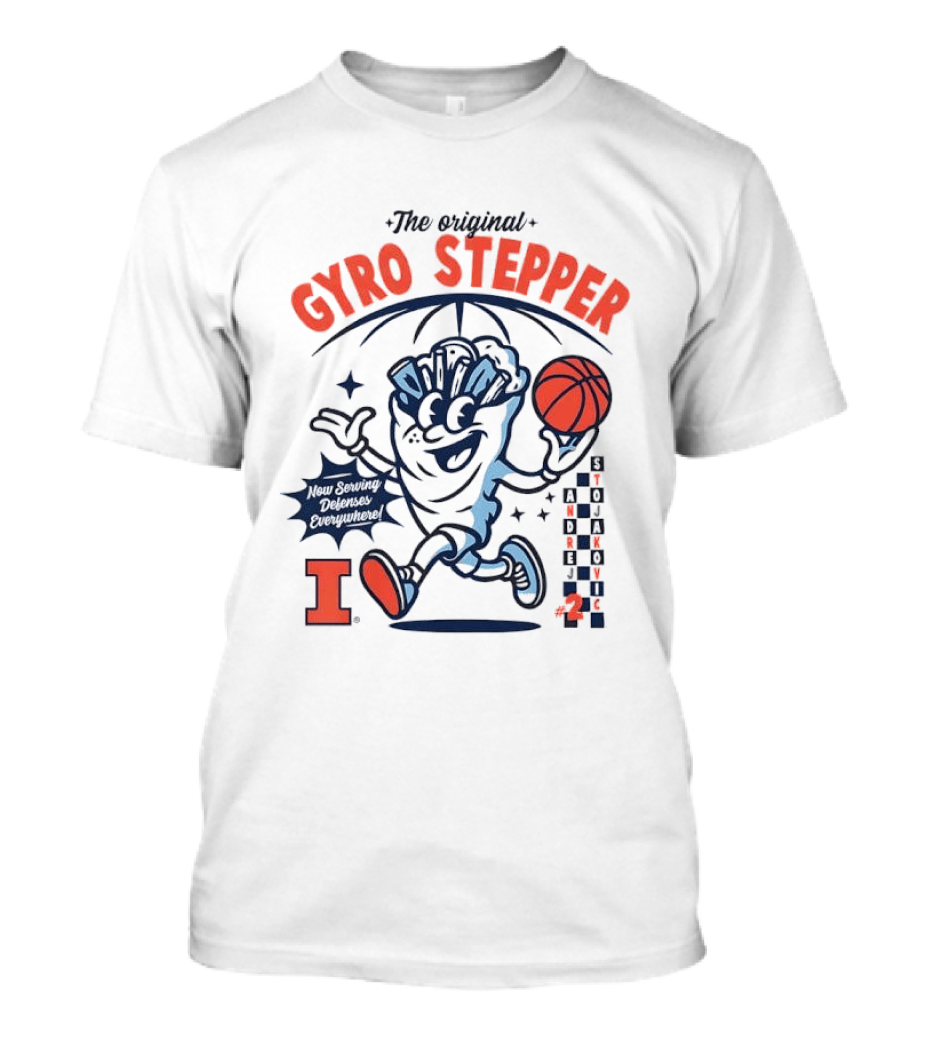 The Original Gyro Stepper Illinois Fighting Illini Basketball T-Shirt