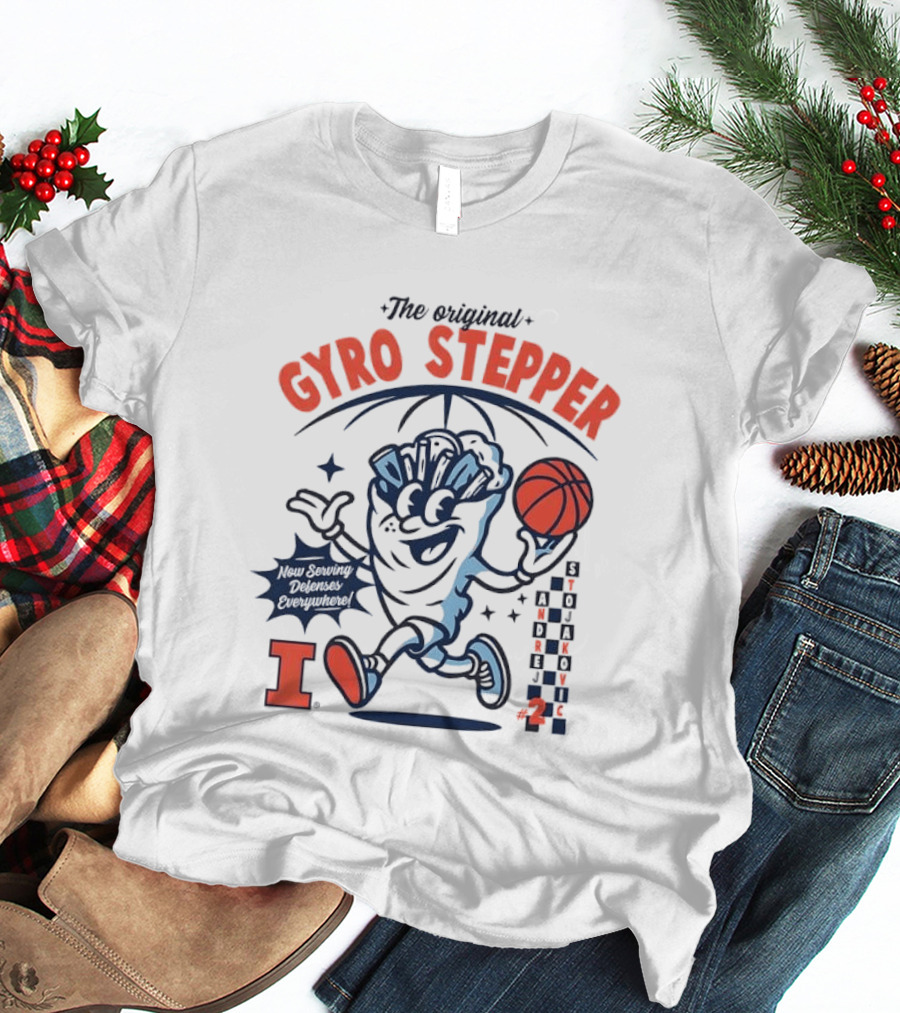 The Original Gyro Stepper Illinois Fighting Illini Basketball T-Shirt