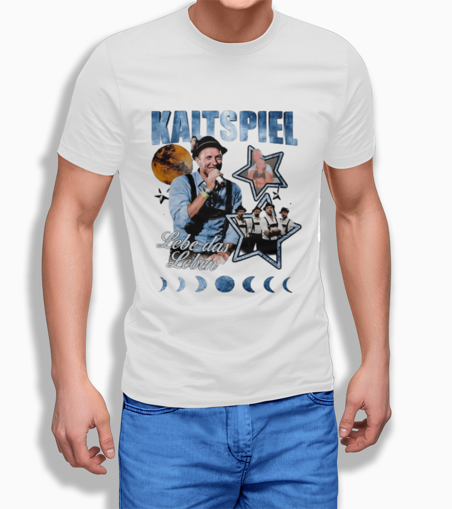 Kaltspiel Lebe Das Leben Moon Phases Band Performance T-Shirt