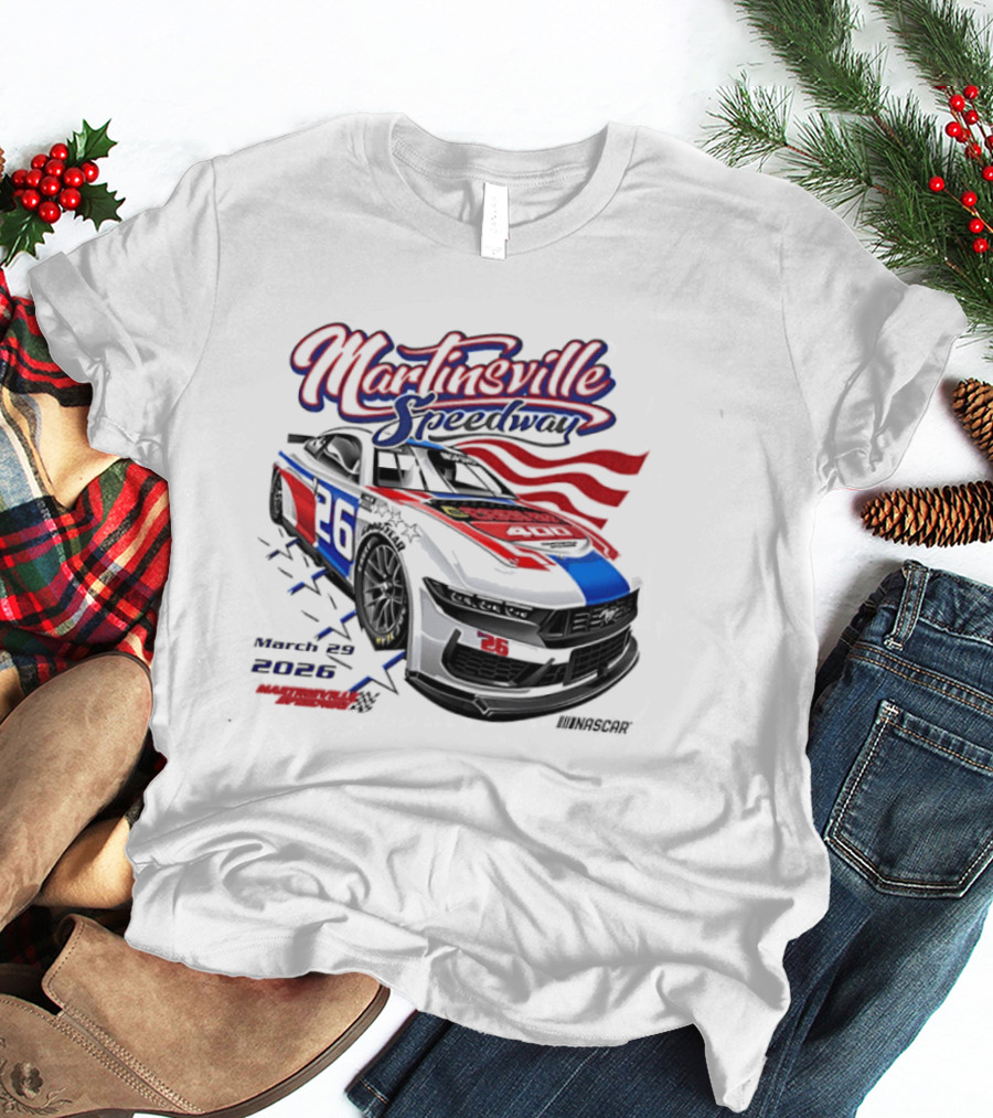 Martinsville Speedway 2026 March Race Event Nascar Car 36 T-Shirt