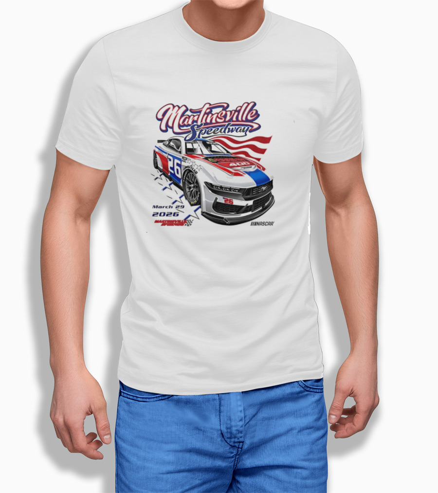 Martinsville Speedway 2026 March Race Event Nascar Car 36 T-Shirt