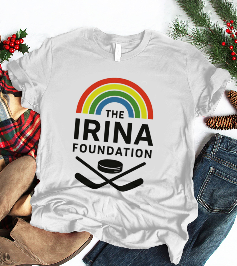 The Irina Foundation Rainbow Hockey Heated Rivalry Shane Ilya T-Shirt