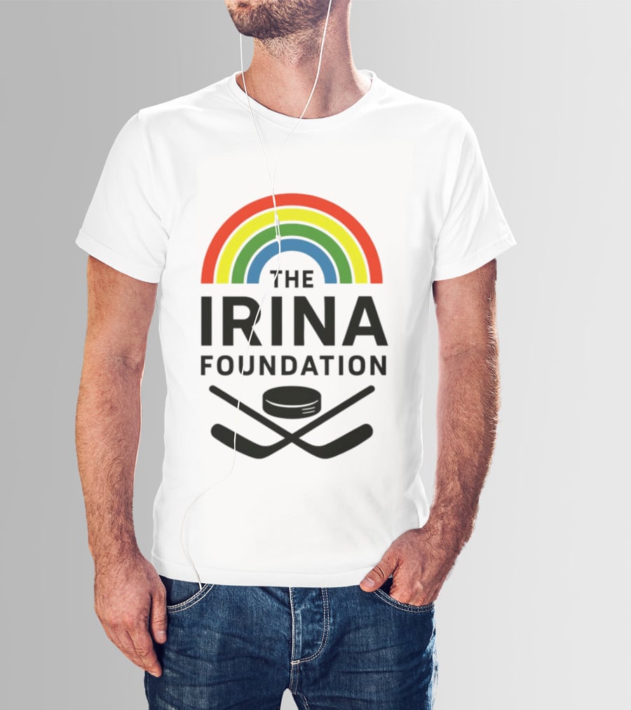 The Irina Foundation Rainbow Hockey Heated Rivalry Shane Ilya T-Shirt