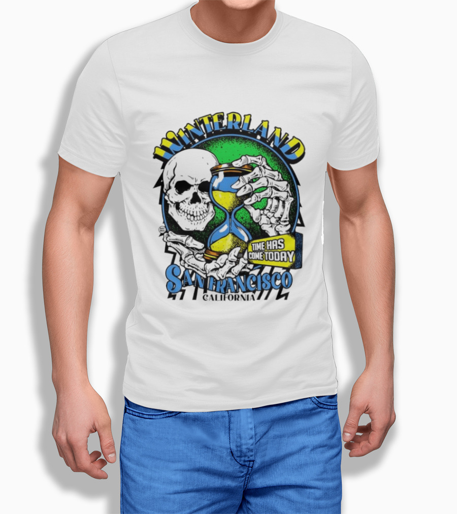 Winterland San Francisco California Skeleton Time Has Come Today T-Shirt