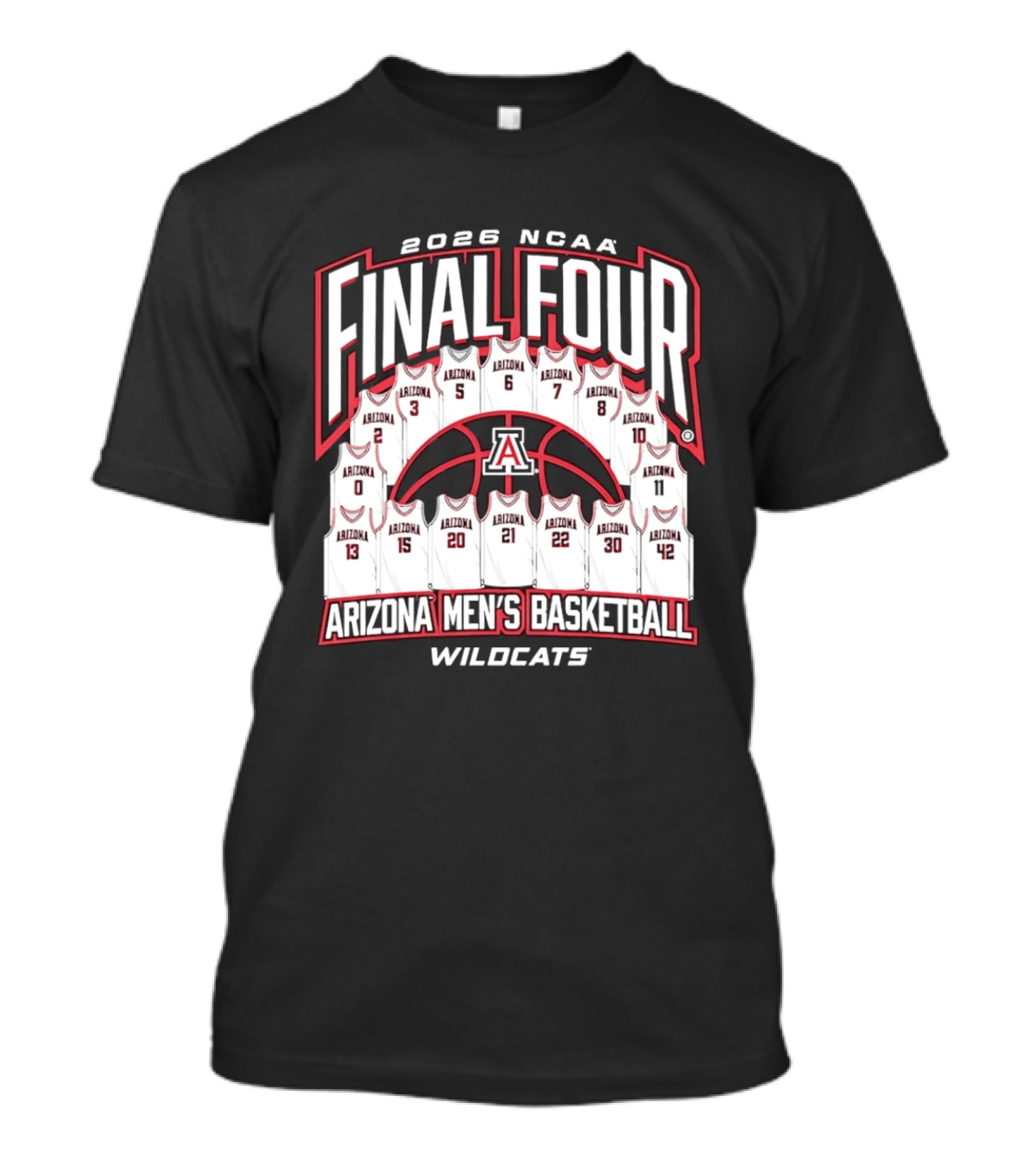 2026 NCAA Final Four Arizona Men's Basketball Wildcats T-Shirt