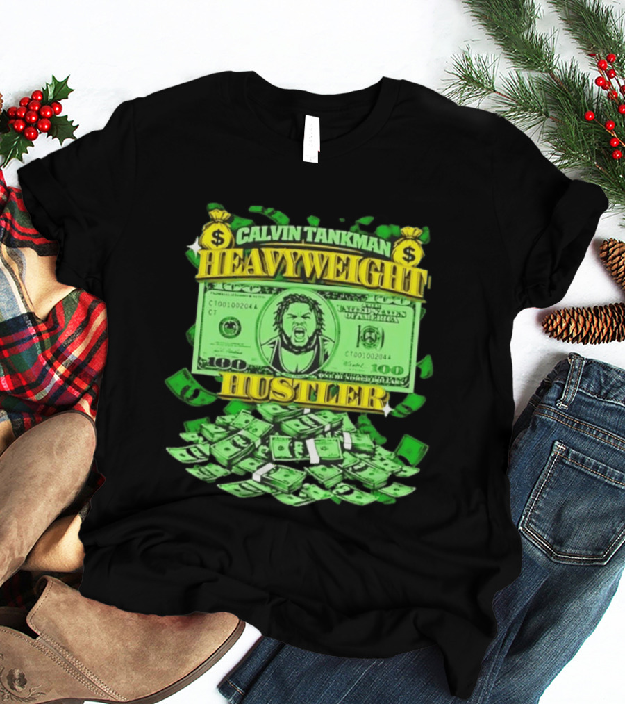 Calvin Tankman Heavyweight Hustler Dollar Bill Graphic Money T-Shirt