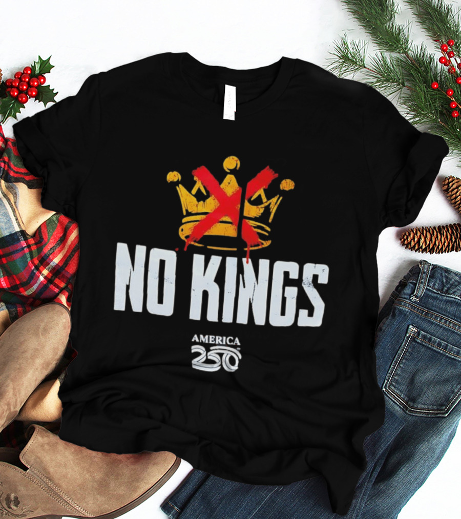 No Kings America 250 Crown Crossed Out T-Shirt