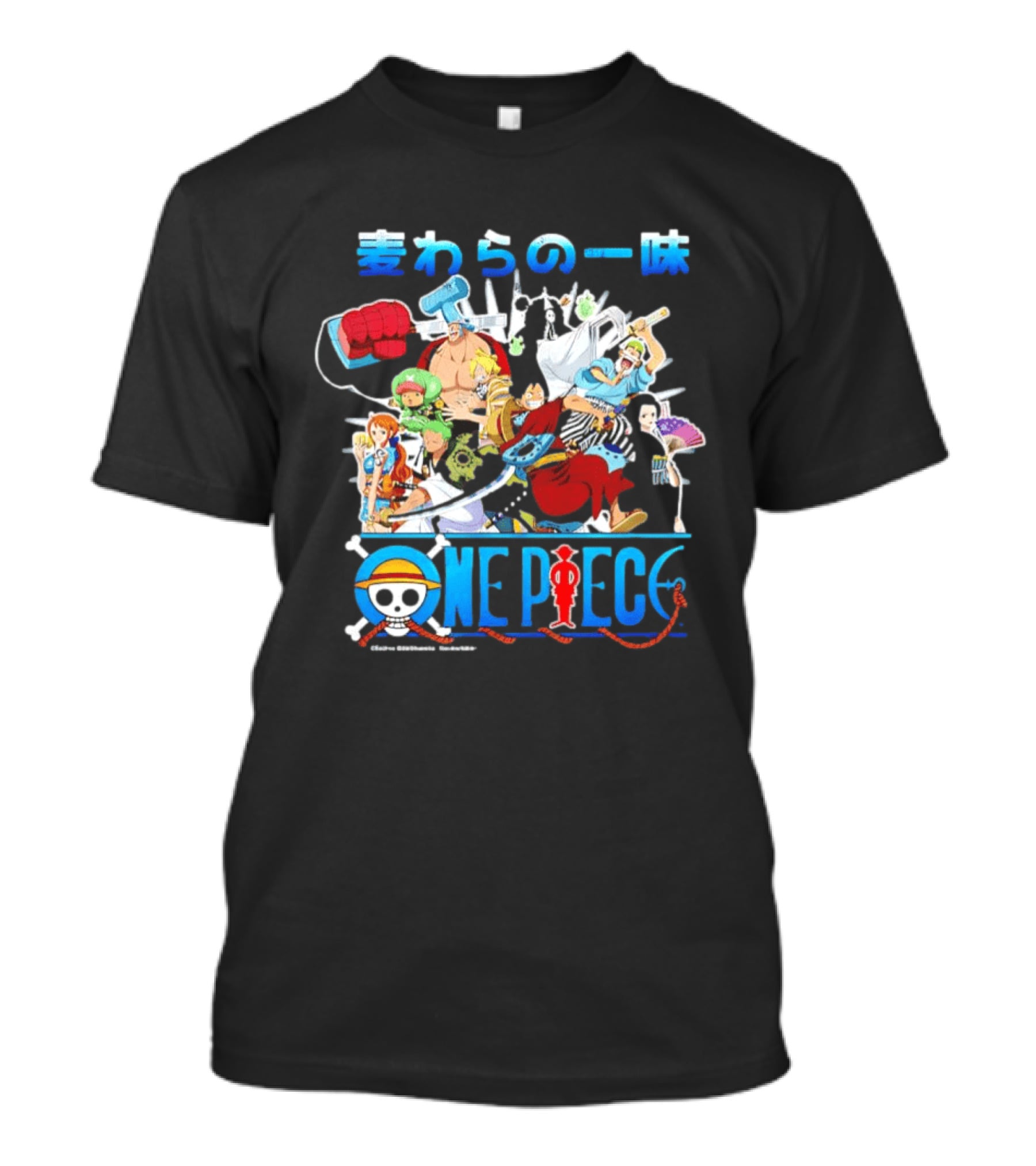 One Piece Anime Straw Hat Crew Cast Collage T-Shirt