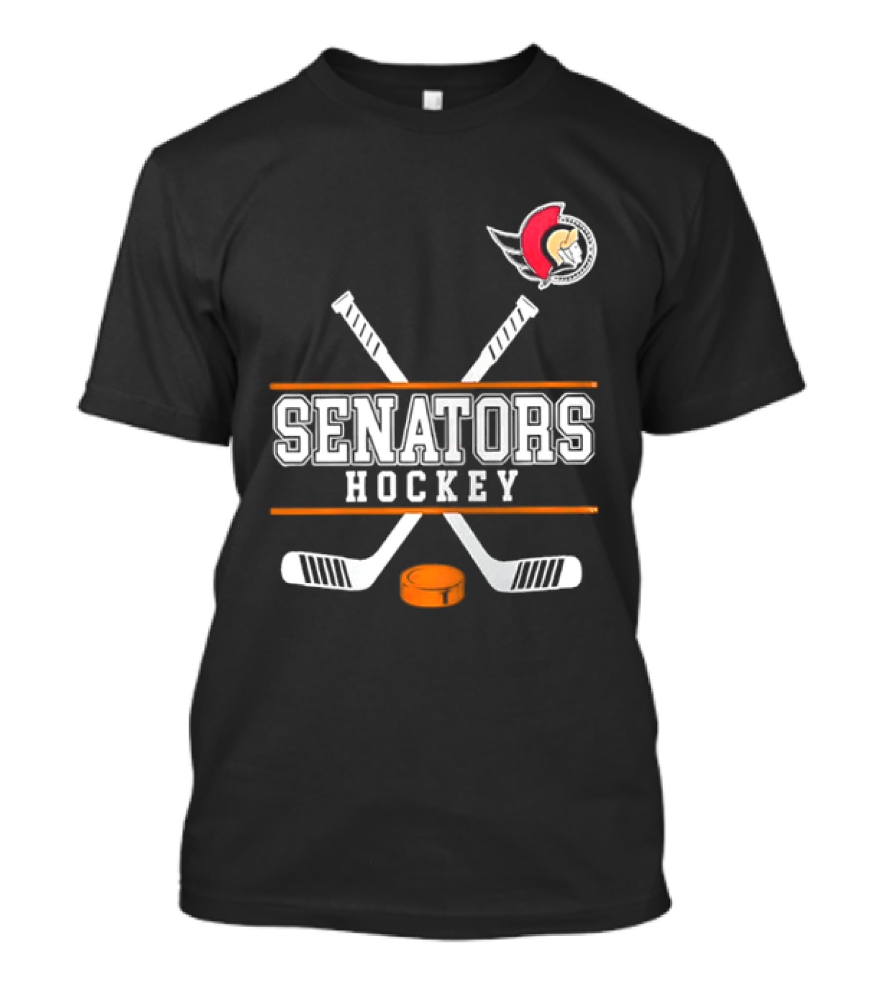 Ottawa Senators Hockey NHL Crossed Sticks T-Shirt