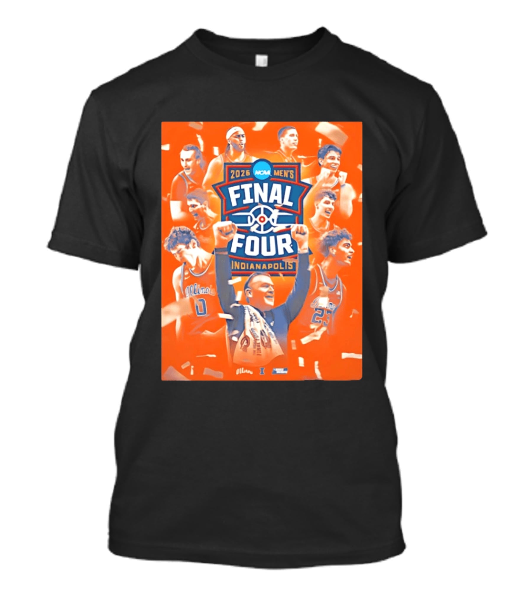 2026 NCAA Men's Final Four Indianapolis Illinois Illini Basketball T-Shirt