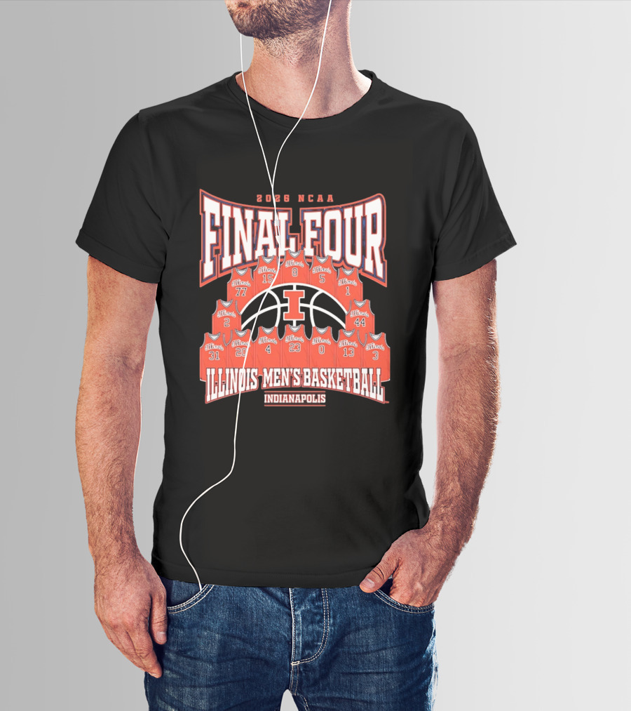 2026 NCAA Final Four Illinois Men's Basketball Indianapolis T-Shirt