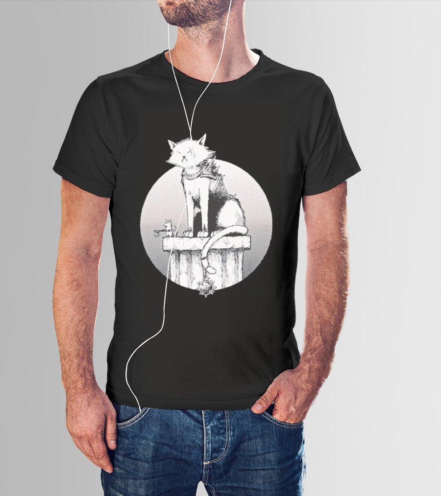 Unlikely Companions White Cat Armor Mouse Weapon Adventure T-Shirt