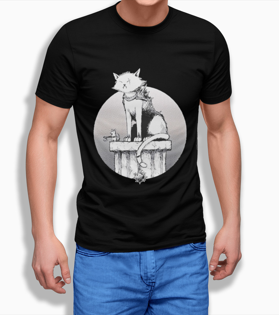 Unlikely Companions White Cat Armor Mouse Weapon Adventure T-Shirt