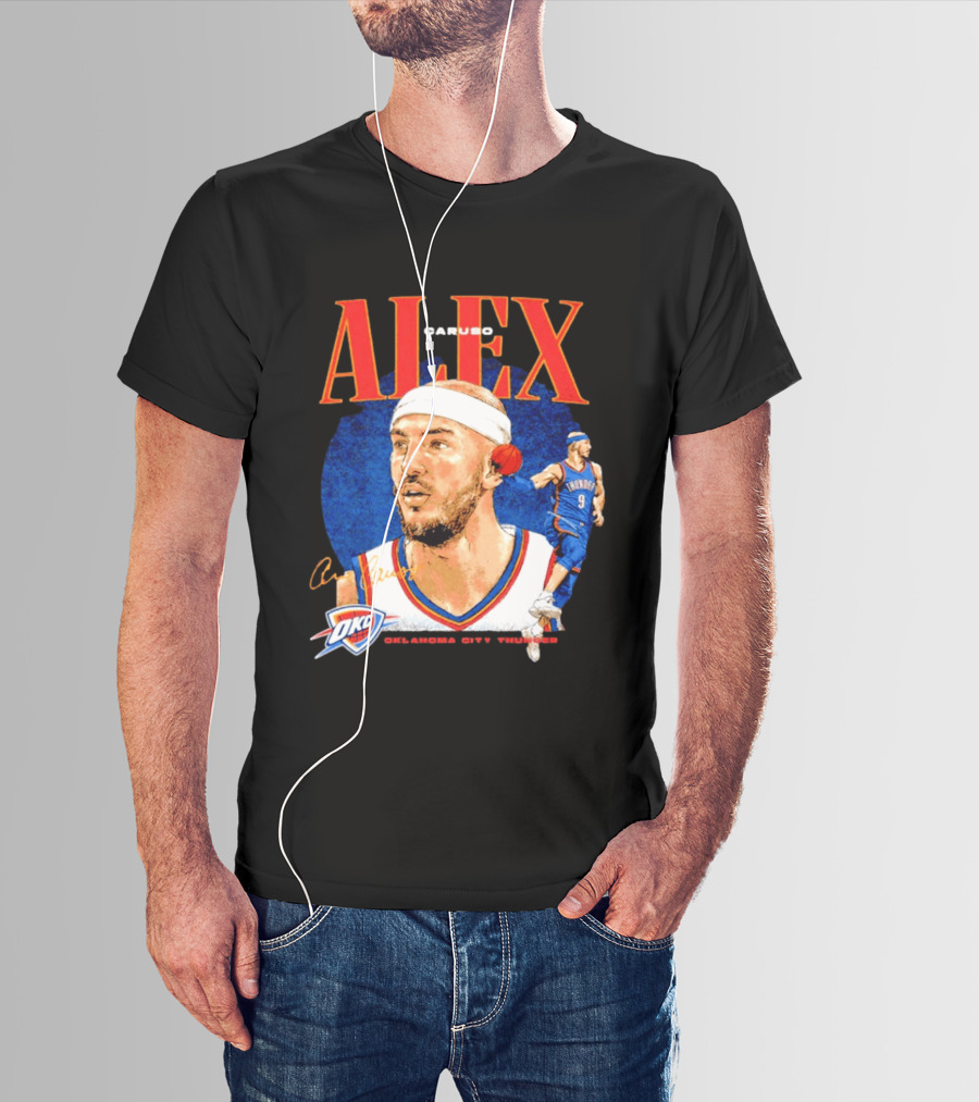 Alex Caruso OKC Thunder Oklahoma City Basketball Player T-Shirt