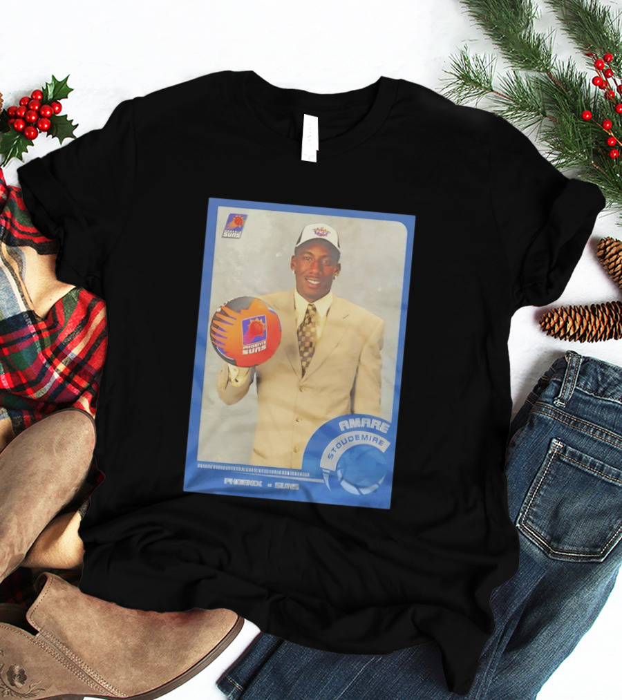 Amar'e Stoudemire Phoenix Suns Basketball Card 2002 Rookie NBA Trading Collectible T-Shirt