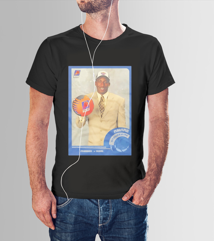 Amar'e Stoudemire Phoenix Suns Basketball Card 2002 Rookie NBA Trading Collectible T-Shirt