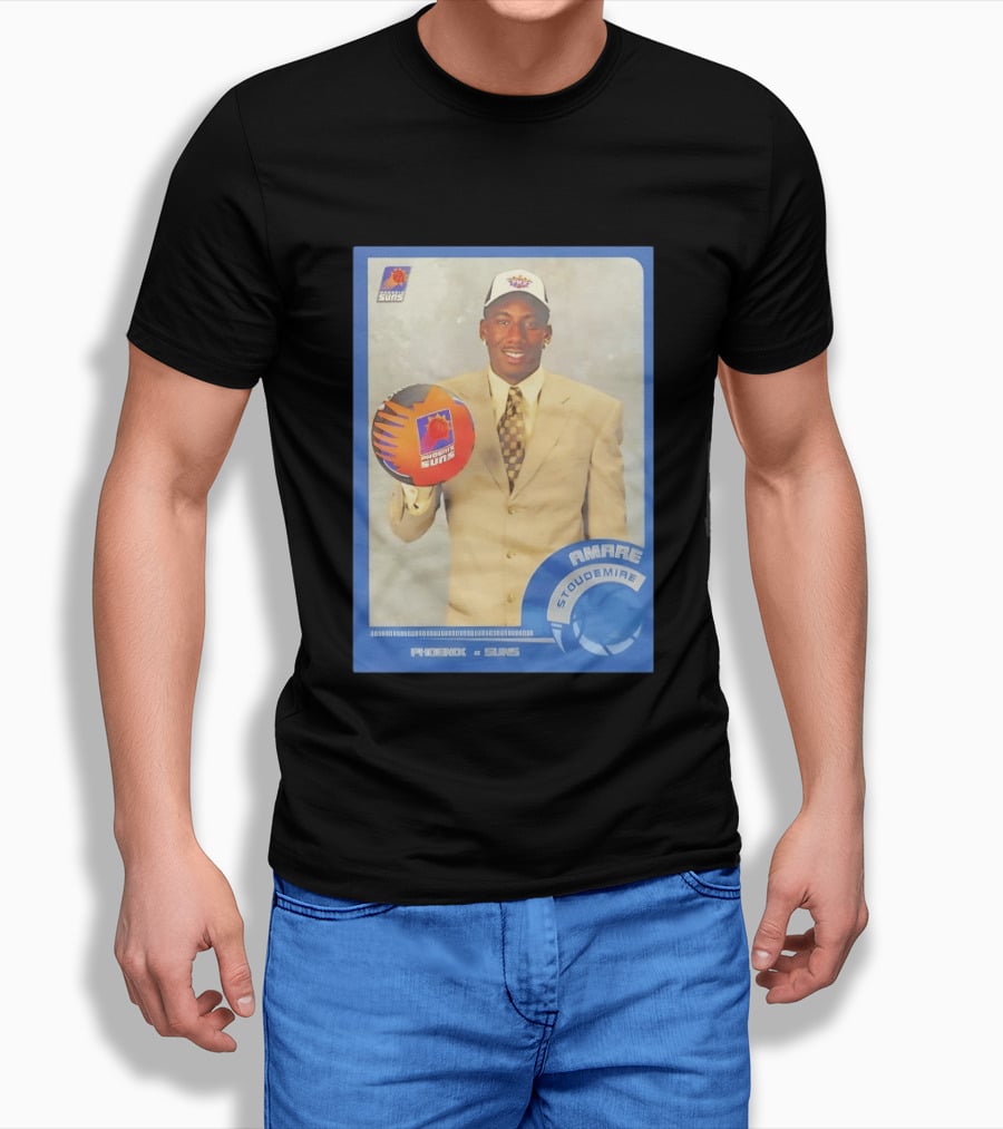 Amar'e Stoudemire Phoenix Suns Basketball Card 2002 Rookie NBA Trading Collectible T-Shirt